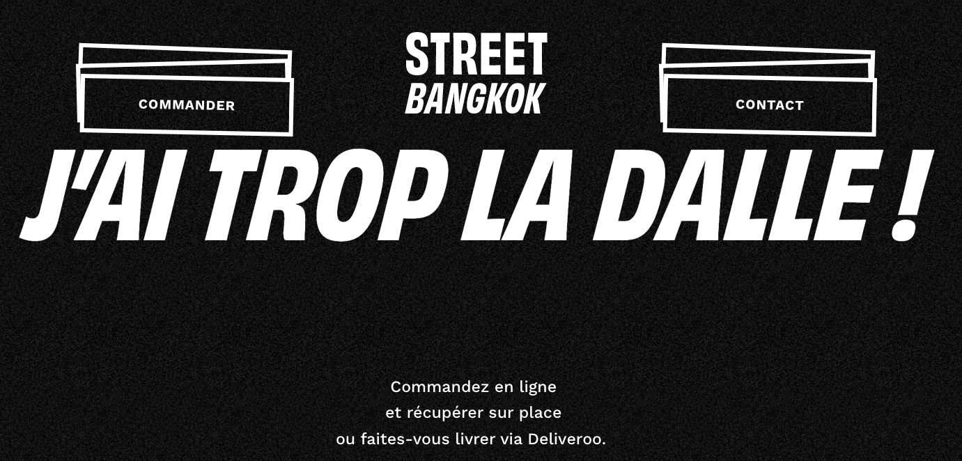 La commande en ligne chez Street Bangkok